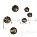 Warm Brown Buffalo Horn Suit Buttons, Made in Germany