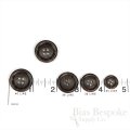 CHESHIRE Dark Brown Horn-Effect Suit and Overcoat Buttons, Made in Italy
