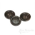 CHESHIRE Dark Brown Horn-Effect Suit and Overcoat Buttons, Made in Italy