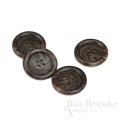 CHESHIRE Dark Brown Horn-Effect Suit and Overcoat Buttons, Made in Italy