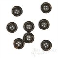 CHESHIRE Dark Brown Horn-Effect Suit and Overcoat Buttons, Made in Italy