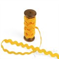 3 Yards of POLLY 8mm Rigid Ric-Rac Trim on a Wooden Spool