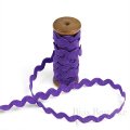 3 Yards of POLLY 8mm Rigid Ric-Rac Trim on a Wooden Spool