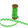 3 Yards of POLLY 8mm Rigid Ric-Rac Trim on a Wooden Spool