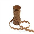 3 Yards of POLLY 8mm Rigid Ric-Rac Trim on a Wooden Spool