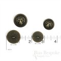 SCAR Lion Face Antique Brass Coat Buttons, Made in Italy