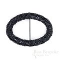 Large Oval AGNES Beaded Buckles for Wide Belts