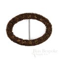Large Oval AGNES Beaded Buckles for Wide Belts