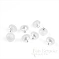 POLARIS Luminous Ice White Bubble Buttons, Made in Italy