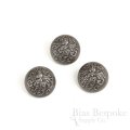 GALAHAD Antique Silver Knight's Armor Buttons, Made in Paris