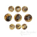 ELLIS Tiger Brown First-Class Genuine Horn Suit Buttons, Made in Germany