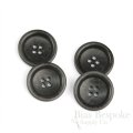 BOGART Classic Charcoal Gray Corozo Suit Buttons, Made in Italy