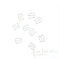 White Nylon-Coated Metal Hooks for Lingerie-Making