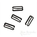 Black Nylon-Coated Metal Hooks for Lingerie-Making