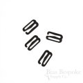 Black Nylon-Coated Metal Hooks for Lingerie-Making