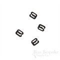 Black Nylon-Coated Metal Hooks for Lingerie-Making