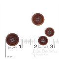 LUCA Classic Matte Red Brown Corozo Suit Buttons, Made in Italy
