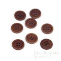 LUCA Classic Matte Red Brown Corozo Suit Buttons, Made in Italy