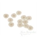 EMMETT Simple 20 Line Corozo Shirt Buttons, Made in Italy