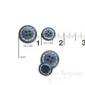 STILLA Aegean Blue Leather 4-Hole Buttons, Made in Italy