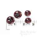 HALENA Luminous Burgundy Galalite Buttons, Made in Italy