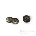 Elegant Antique Brass & Brown Horn-Effect Sew-on Snaps