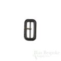 PELL Black Leather Buckles with Antique Brass Pins, Made in Italy