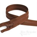 22" Length #5 Open End Zippers with Plastic Teeth, Bias Bespoke Brand