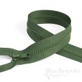 22" Length #5 Open End Zippers with Plastic Teeth, Bias Bespoke Brand