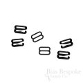EVA HS Set of Black Nylon-Coated Metal Hooks and Sliders for Removable Straps
