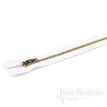 11" Pants Zipper with Gold Metal Teeth, Bias Bespoke Brand