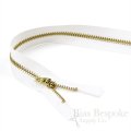 11" Pants Zipper with Gold Metal Teeth, Bias Bespoke Brand