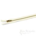 11" Pants Zipper with Gold Metal Teeth, Bias Bespoke Brand