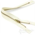 11" Pants Zipper with Gold Metal Teeth, Bias Bespoke Brand