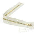 11" Pants Zipper with Gold Metal Teeth, Bias Bespoke Brand