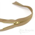 11" Pants Zipper with Gold Metal Teeth, Bias Bespoke Brand