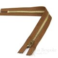 11" Pants Zipper with Gold Metal Teeth, Bias Bespoke Brand