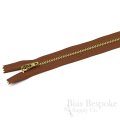 11" Pants Zipper with Gold Metal Teeth, Bias Bespoke Brand