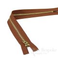 11" Pants Zipper with Gold Metal Teeth, Bias Bespoke Brand