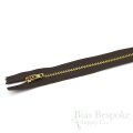 11" Pants Zipper with Gold Metal Teeth, Bias Bespoke Brand