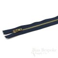 11" Pants Zipper with Gold Metal Teeth, Bias Bespoke Brand