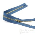 11" Pants Zipper with Gold Metal Teeth, Bias Bespoke Brand