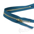 11" Pants Zipper with Gold Metal Teeth, Bias Bespoke Brand