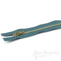 11" Pants Zipper with Gold Metal Teeth, Bias Bespoke Brand