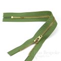 11" Pants Zipper with Gold Metal Teeth, Bias Bespoke Brand