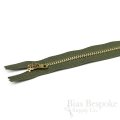 11" Pants Zipper with Gold Metal Teeth, Bias Bespoke Brand
