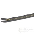 11" Pants Zipper with Gold Metal Teeth, Bias Bespoke Brand