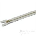 11" Pants Zipper with Gold Metal Teeth, Bias Bespoke Brand