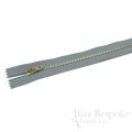 11" Pants Zipper with Gold Metal Teeth, Bias Bespoke Brand