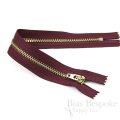 11" Pants Zipper with Gold Metal Teeth, Bias Bespoke Brand
